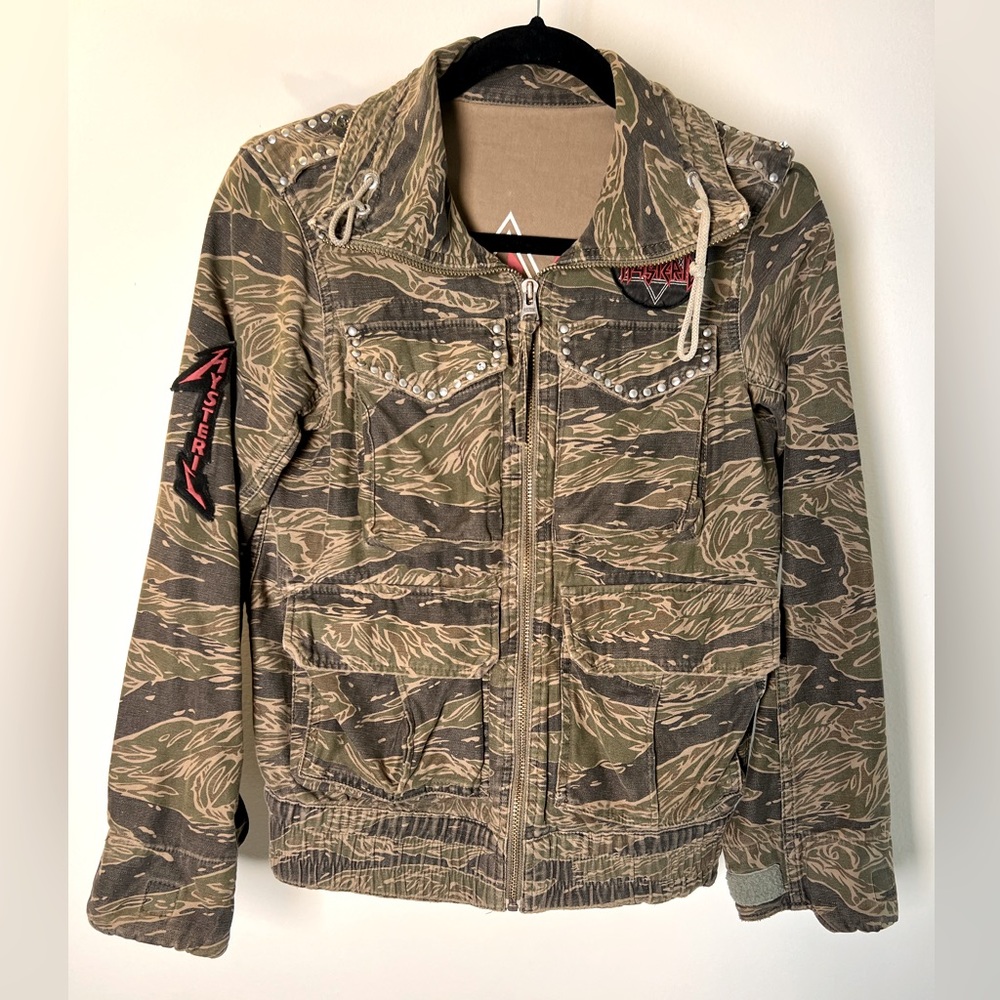 Vintage Hysteric Glamour Tiger Camo Army Style Jacket Women’s Size S